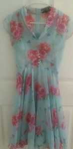 Hell Bunny floral dress xs